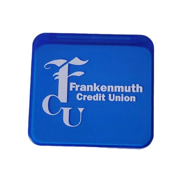 Frankenmuth Credit Union Portable Double Mirror Folding 2 3/4" x 2 5/8" - Picture 1 of 4